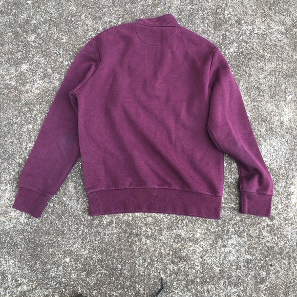 Polo by Ralph Lauren Men's Purple Double Knit Tech Quarter-Zip Sweater - Picture 3 of 4